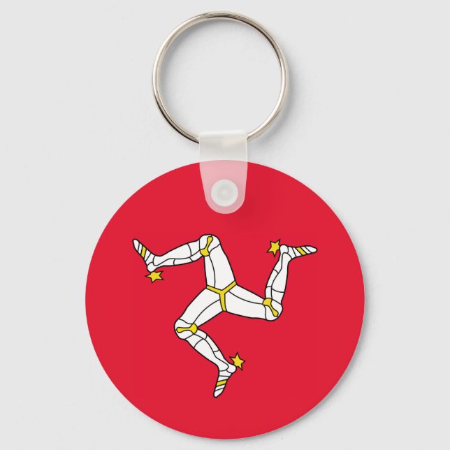 Isle of Man – Manx Flag Keychain (Front)