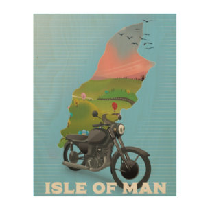 Isle of Man Motorbike travel poster