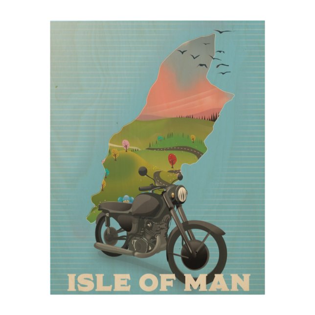 Isle of Man Motorbike travel poster (Front)