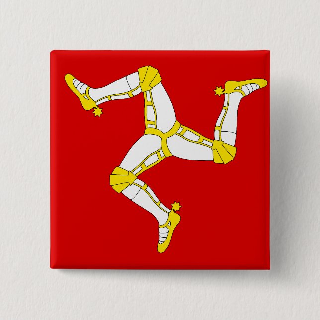 Isle of man pinback button (Front)
