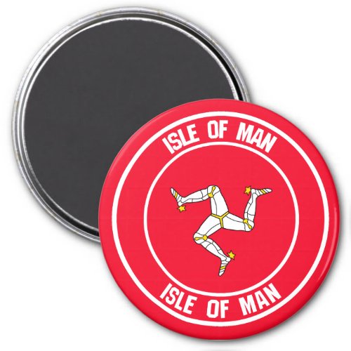 Isle of Man Round Emblem Magnet