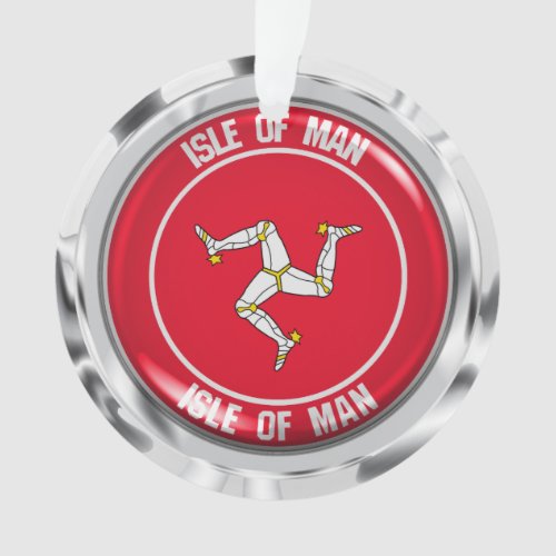 Isle of Man Round Emblem Ornament