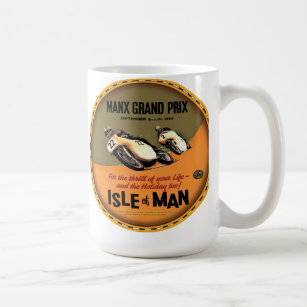 Isle of Man vintage motorcycle races Coffee Mug