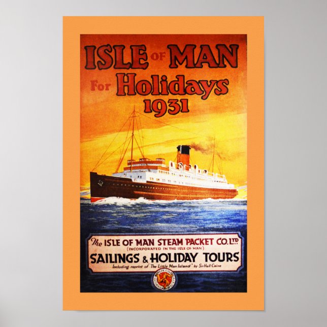 Isle of Man vintage poster (Front)