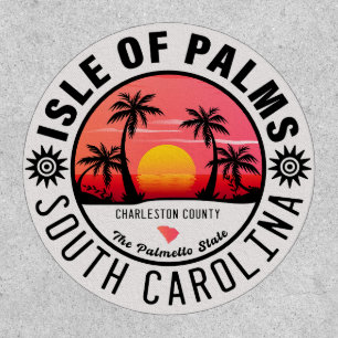 Isle of Palms SC Retro Sunset Souvenirs 60s Patch