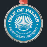 Isle of Palms (seashell) Metal Ornament<br><div class="desc">Isle of Palms,  South Carolina.</div>
