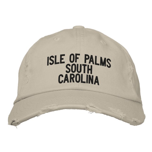 Isle of Palms, South Carolina Embroidered Baseball Cap (Front)