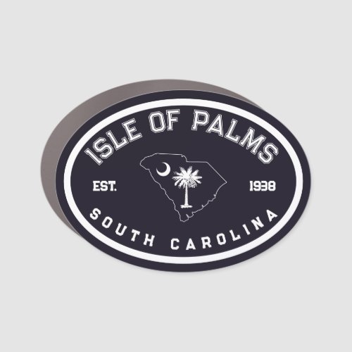 Isle of palms South Carolina Flag Map Souvenirs Car Magnet