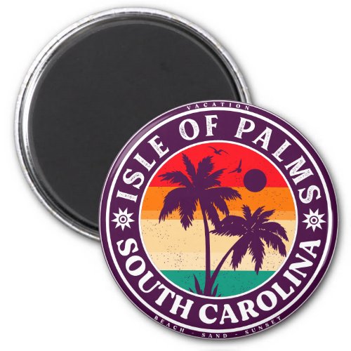 Isle of palms South Carolina Retro Vintage 80s Magnet