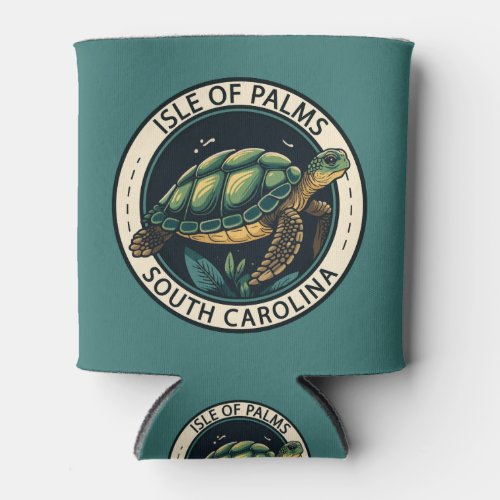 Isle of Palms South Carolina Turtle Badge Can Cooler