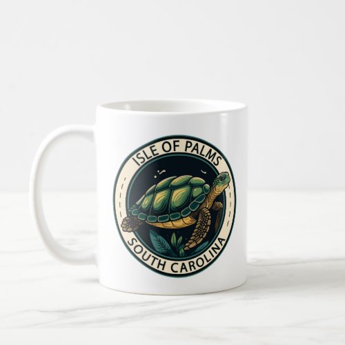 Isle of Palms South Carolina Turtle Badge Coffee Mug