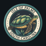 Isle of Palms South Carolina Turtle Badge Magnet<br><div class="desc">Isle of Palms vector art design. It’s known for its beaches backed by condos and eateries. Sea turtles nest in the area.</div>