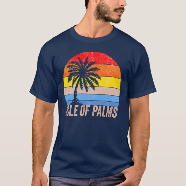 Isle of Palms Vintage Sunset T-Shirt (Front)