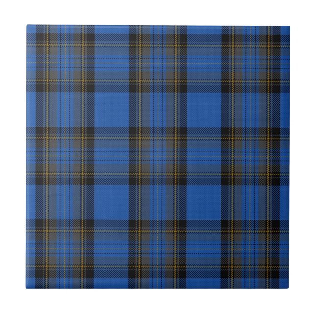 Isle of Skye Clan Hunting Tartan Plaid Ceramic Tile (Front)
