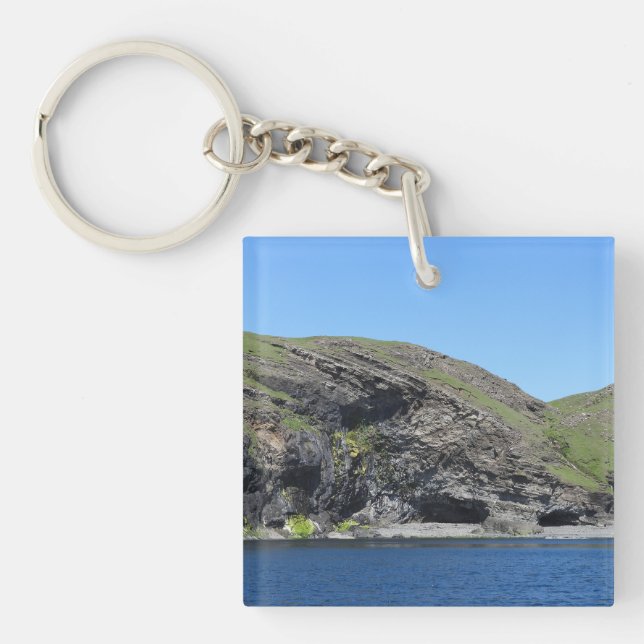 Isle of Skye Dragon Head Rock Formation Coastal  Keychain (Front)