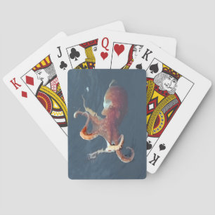 Isle of Skye Octopus Marine Art Customisable  Poker Cards