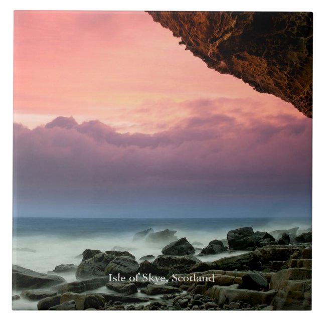 Isle of Skye, Scotland labeled, Ceramic Tile (Front)