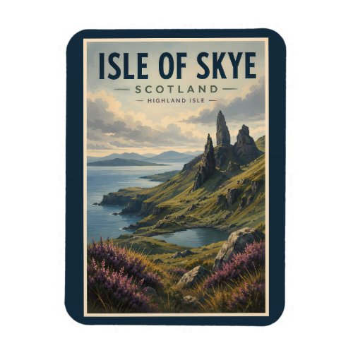 Isle of Skye Scotland Landscape Travel Art Retro Magnet