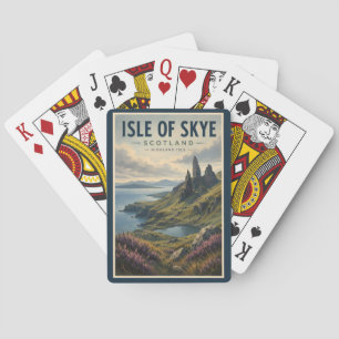 Isle of Skye Scotland Landscape Travel Art Retro Poker Cards