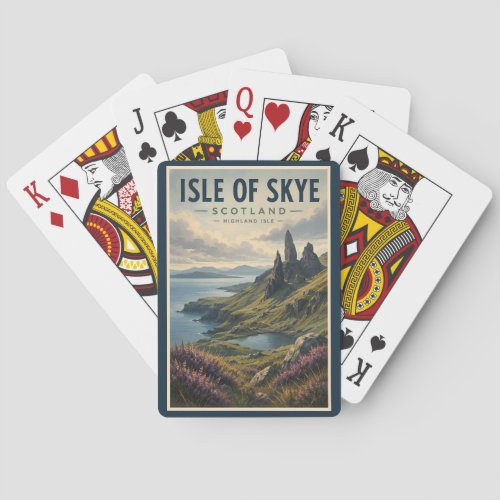 Isle of Skye Scotland Landscape Travel Art Retro Poker Cards