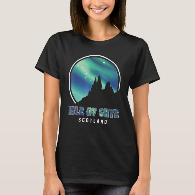 Isle of Skye Scotland Northern Lights Souvenir T-Shirt (Front)