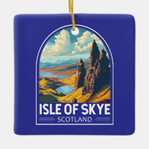 Isle of Skye Scotland Travel Art Vintage Ceramic Ornament