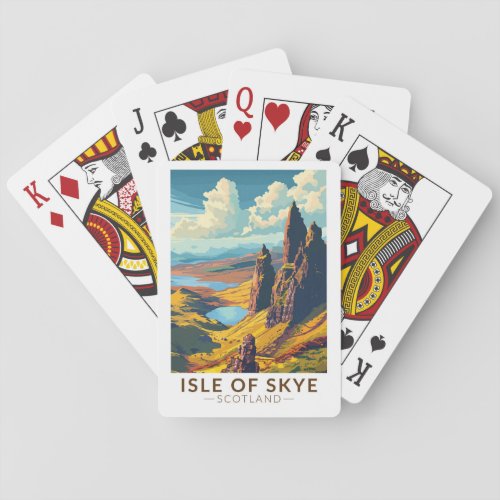 Isle of Skye Scotland Travel Art Vintage Poker Cards