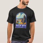 Isle of Skye Scotland Travel Art Vintage T-Shirt<br><div class="desc">Isle of Skye retro vector travel design. The Isle of Skye,  connected to Scotland's northwest coast by bridge,  is known for its rugged landscapes,  picturesque fishing villages and medieval castles.</div>