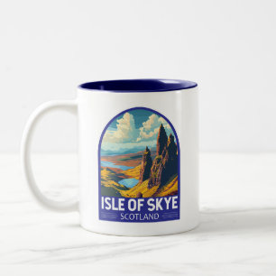 Isle of Skye Scotland Travel Art Vintage Two-Tone Coffee Mug