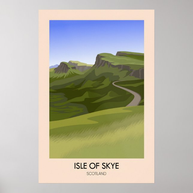 Isle of Skye Scotland Travel Poster (Front)