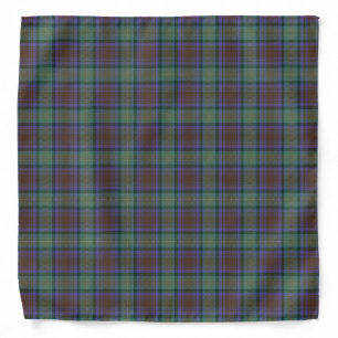 Isle Of Skye Tartan Plaid Green Pattern Bandana
