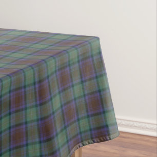 Isle Of Skye Tartan Plaid Green Pattern Tablecloth