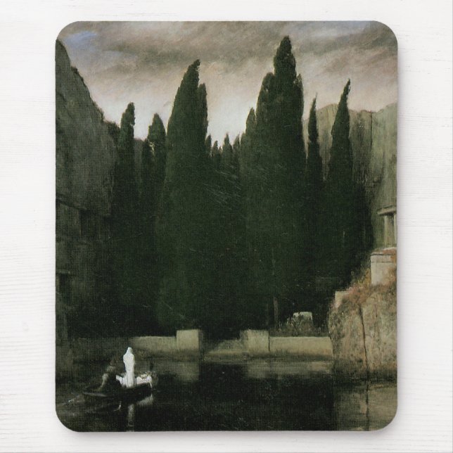 Isle of the Dead by Arnold Bocklin, Symbolism Art Mouse Pad (Front)