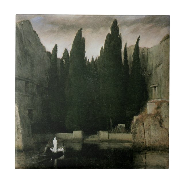 Isle of the Dead by Arnold Bocklin, Symbolism Art Tile (Front)