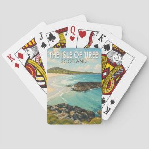 Isle of Tiree Scotland Illustration Travel Art Poker Cards