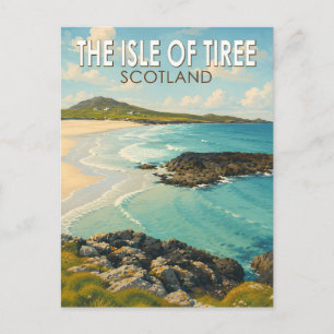 Isle of Tiree Scotland Illustration Travel Art Postcard