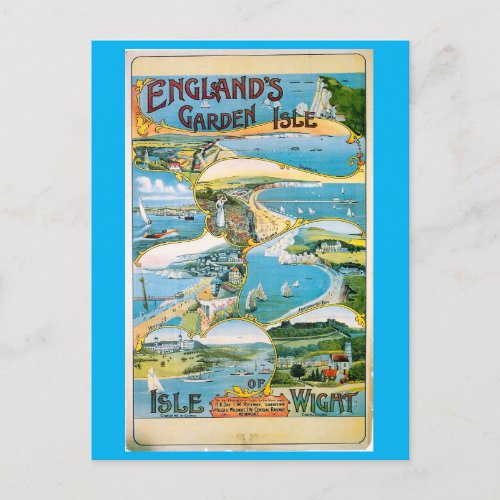 Isle of Wight England Garden Isle Travel Postcard