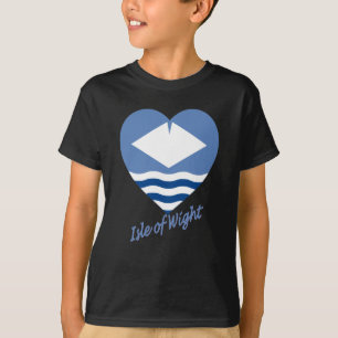 Isle of Wight Flag Heart with Name T-Shirt