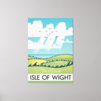 Isle Of Wight Travel Poster. Canvas Print by bartonleclaydesign at Zazzle