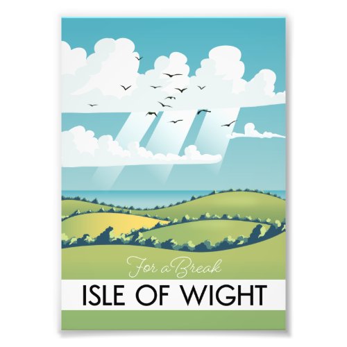 isle of wight travel poster photo print