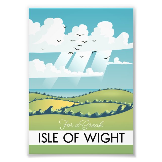 isle of wight travel poster. photo print (Front)