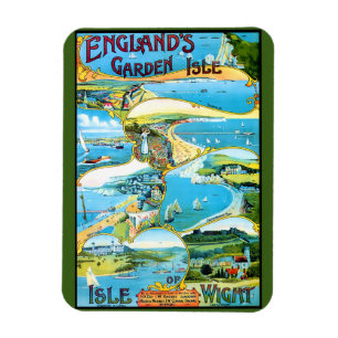 Isle of Wight Travel Poster Postcard Magnet