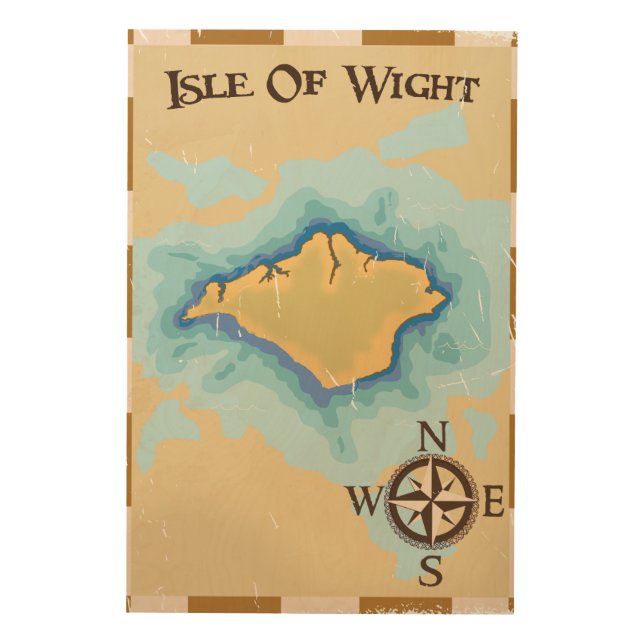Isle of Wight Treasure map travel poster (Front)