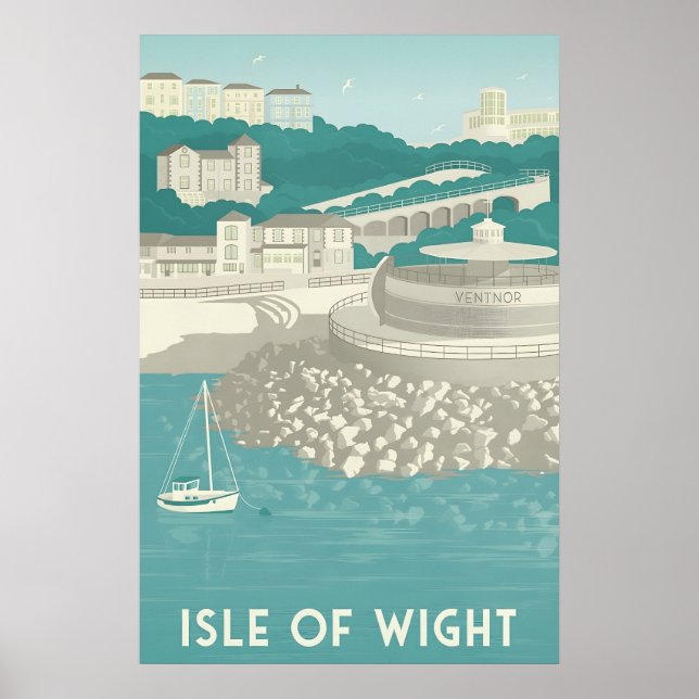 Isle of Wight Ventnor Travel Poster (Front)