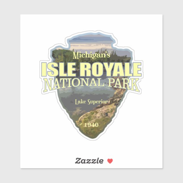 Isle Royale (arrowhead) Sticker (Sheet)
