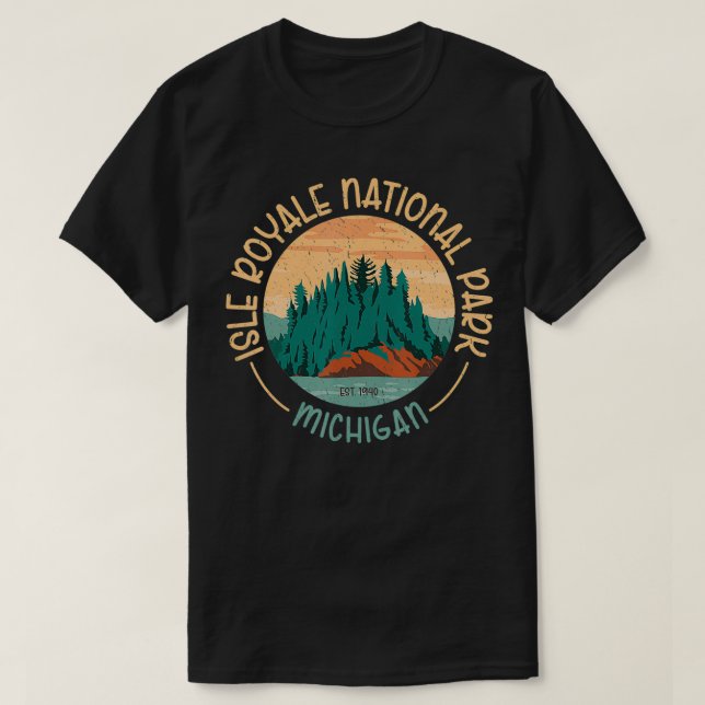 Isle Royale Michigan National Park Tshirts Moose S (Design Front)
