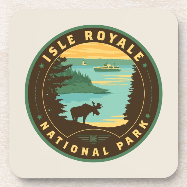 Isle Royale National Park Beverage Coaster (Front)
