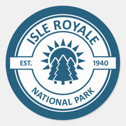 Isle Royale National Park Classic Round Sticker