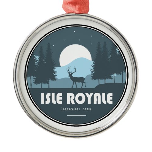 Isle Royale National Park Deer Metal Ornament