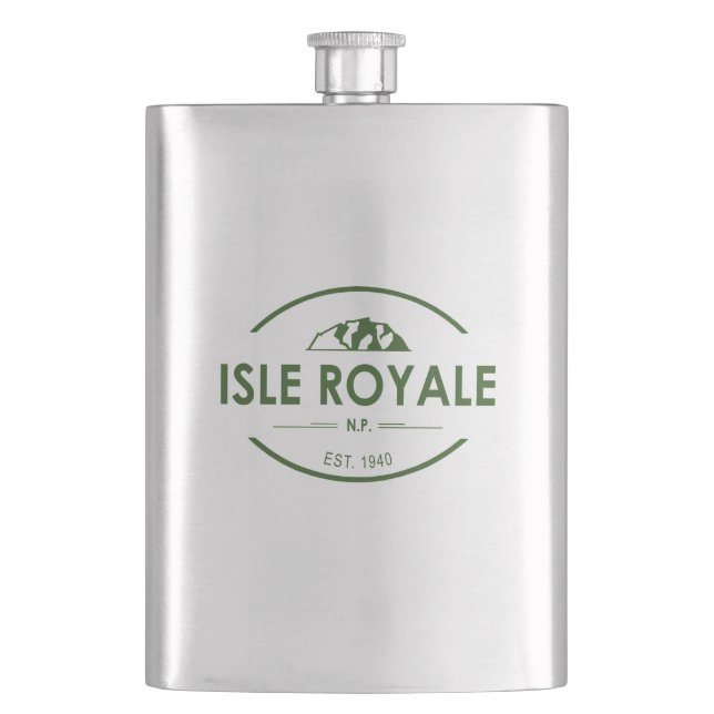 Isle Royale National Park Flask (Front)